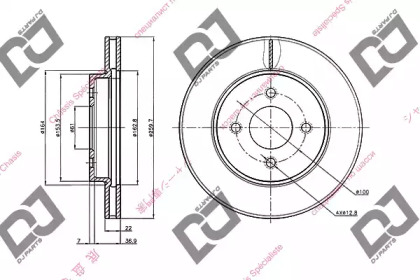 Тормозной диск DJ PARTS BD2036